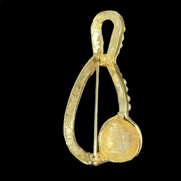 BEJEWELED BOWLING PIN BROOCH / EUC - Picture 4 of 5